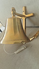 Vintage Brass Ship s Bell   Anchor Wall Mount Nautical Ship Boat