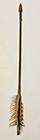 Original Antique Native American Arrow  Metal Tip  Feathers  Sinew   a2