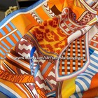 Boutique Pure Twill Silk Wrap Saddle Print Square Bag Neck Tie Scarf 68cm