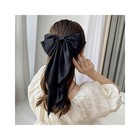 1pc Satin Hair Bows For Women Large Hair Barrettes Ribbon For Girls Giant Long B