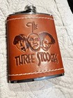 The Three Stooges Leather Wrapped Flask