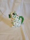Vintage Plastic Frog Watering Can W  Green Spots Small Cute