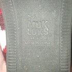Muk Luks Women s Bootie Slippers Plaid Reindeer Knit Faux Fur Trim 9 5