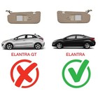 Sun Visor For Hyundai Elantra Left Driver Side Lh Beige 2011-2015 Oe Quality