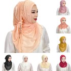 Muslim Women Instant Hijab Pull On Wear Scarf Turban Head Wrap Shawl One Piece