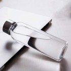 Glass Water Bottles 16oz Glass Drinking Bottle With Leakproof Stainless Steel Ca