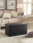 30-inch Hinged Storage Ottoman Bench Footrest Box Seat With Lid Home Living Room