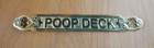Shore House Brass Sign   Poop Deck Door Plaque  Nautical Ship Boat Beach Large