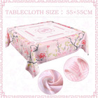 Chinoiserie Mahjong Tablecloth Florals Card Table Cloth 55x 55 Inch Square Table