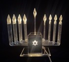 Vtg Mid C Modern Lucite Electric Hanukkah Chanukah Menorah Judaica