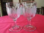 Set Of 4 Antique Eapg Non-flint Glass Buckle Pattern 12oz Water Goblets 6 3 8 
