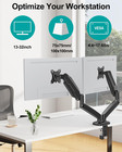 Dual Monitor Mount Fits 13 To 32 Inch Computer Screen  Height Adjustable Monitor