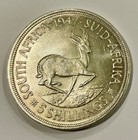 1947 South Africa 5 Shillings Silver Crown Nice Lustrous Example One Year Type