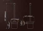 Bathroom Wall Mount Antique Brass Toilet Brush Holder Set Scrub Glass Cup 2ba267