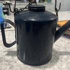 Vtg Blue Eagle Gas Oil Kerosene Railroad Oiler Can With Spout Chain Wood Handle