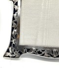 Art Nouveau Iris Flower Antique Henckel Pierced Sterling Silver Photograph Frame