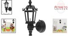 Miniature Led Wall Light Lamp Black For 1 12 Dollhouse Diy Accessories