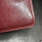 Franklin Covey Classic 7 Ring Planner Binder Burgundy Red Faux Leather Organizer