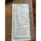 1950 Texaco Touring Map California Nevada Oregon Washington Vintage Road Map