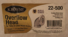 Krowne 22-500 - Overflow Head  1-1 4  Slip-joint Connection  For 2  Hole  Chrome