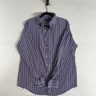 Polo Ralph Lauren Regent Custom Fit Shirt Purple Striped Cotton Button Down