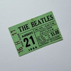 1964 Original Beatles Concert Ticket Seattle Coliseum  Good Condition  Green