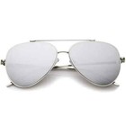 Generic Silver Mirror Metal Men Men s Women Women s Aviator Sunglasses Shades