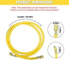 59  R134a Ac Refrigerant Charging Hose With 1 4  Sae Flare  600 Psi Tube Yellow