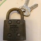 Antique Vintage Slaymaker Rustless Door Padlock Lock With 2 Keys Usa
