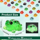 50pcs Luminous Mini Resin Frogs  10 Colors Glow In The Dark Tiny Frogs To Hid   