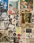 Lot 100  Vintage Antique Ephemera just 1930s-small Ads Cutouts collage scrapbook