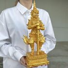 Gold Giant God Thao Wessuwan 14  Height Thai Amulet Fortune Wealthy