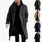 Menwinter Woolen Trench Coat Business Overcoat Thick Warm Long Jacket Top Coat m