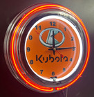 15  Kubota Tractor Farm Machinery Sign Orange Double Neon Wall Clock Man Cave