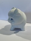 Corningware Blue Cornflower Piggybank England      crack On Face Over Head To Back      