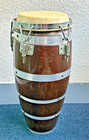 Vintage Wood Conga Drum 11  Natural Hide Head Hand Drum Percussion 30 