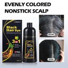 Black Hair Dye Shampoo Instant 3 In 1 Grey Coverage