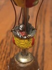 Thimble Painted Metal Hot Air Balloon With Wood Base