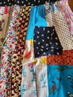 Vintage Handmade Quilted Pieced By Hand Half Apron 1950 60 s 
