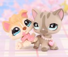 Pet Shop Lps Short Hair Cat  468 Huky Baby Lps Pet With Lps Accessories Toys