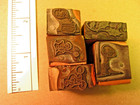 Printing Letterpress Printers Block Cut  Printers Cut  5 Small Silly Cuts  Zinc