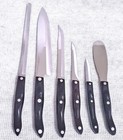 Cutco Knife Set 6pc Brown Classic Handles 1720 1721 1724 1725 1729 1768