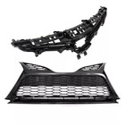 11pc For Camry Se 2021-2022 Front Gloss Black Grille Bumper Headlight Lower Trim