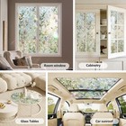 Window Privacy Film - Stained Glass Style Floral 17 5  X 118   Glass Film Decor