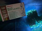 Vintage New Box Of 100 Holiday Leisure Super Bright Blue Mini Christmas Lights