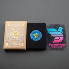 New  Hitex X Scoopyloops Titanium Edc Chip  Brass Pigeon Inlay  Blue Ano