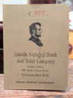 1950s Lincoln National Bank And Trust Company Of Syracuse N y  Spc Int Pass Book