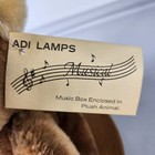 Vintage 80s Adi Lamps Plush Teddy Bear Musical Lamp Nursery Wood Base No Shade