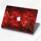 Bloody Red Marble Golden Line Hard Case For Macbook Air 13 Pro 16 13 14 15