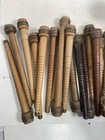 Wood Spools Bobbins Wooden Industrial 3 -8 75  Vintage Quills Mix Lot-30 